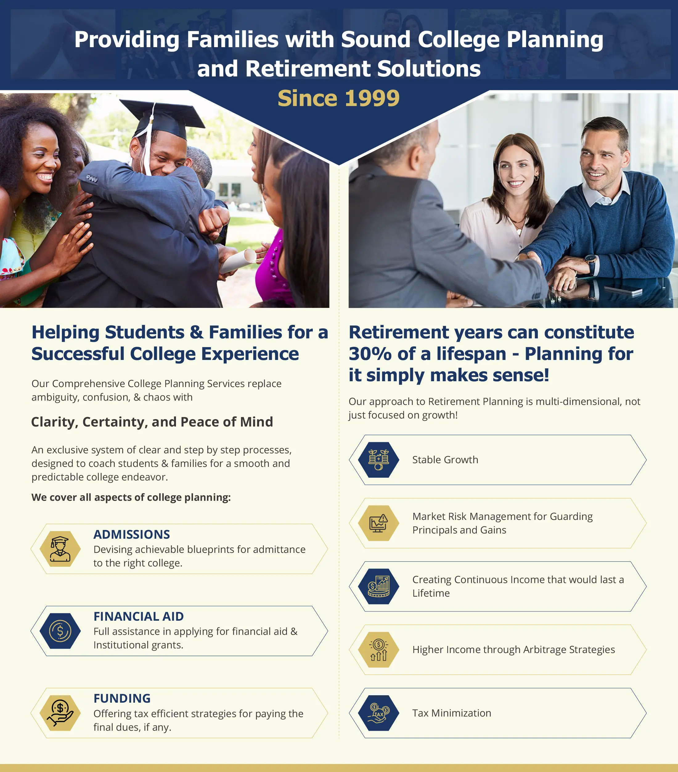 Providing Families with Sound College Planning and Retirement Solutions